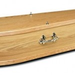 veneered oak coffin