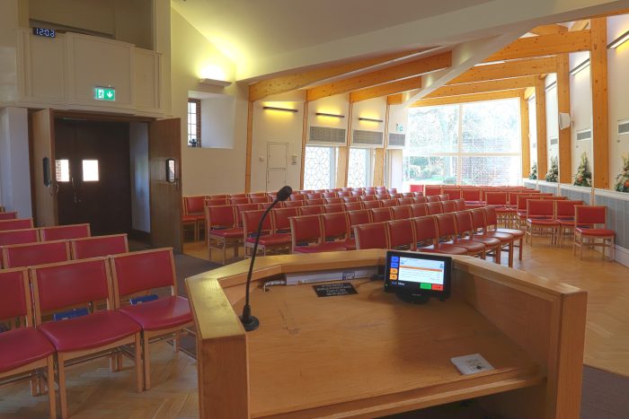 East chapel at Medway Crematorium Kent